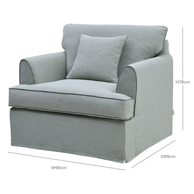 Armchair Slip Cover - Byron Sage - OneWorld Collection