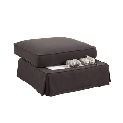Noosa Ottoman Charcoal - OneWorld Collection