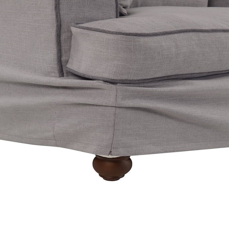 3 Seat Slip Cover - Byron Pebble Grey - OneWorld Collection