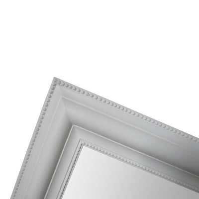 Sophie White Detailed Bevelled Mirror - OneWorld Collection