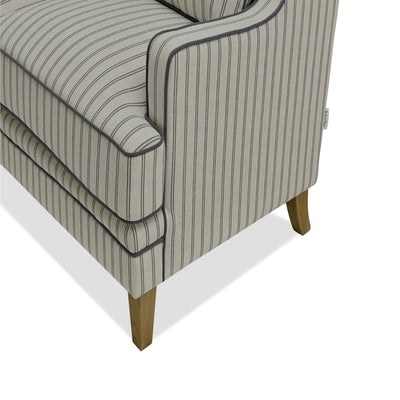 Bondi 2 Seat Sofa Blue/White Pin Stripe - OneWorld Collection