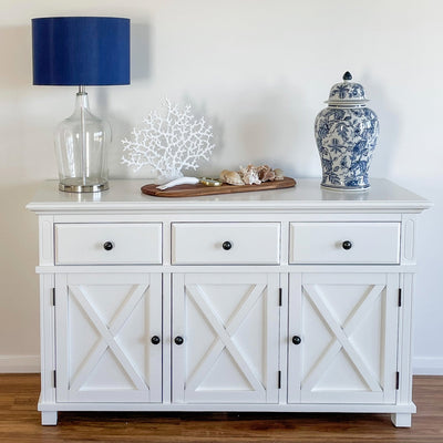Sorrento White 3 Drawer Buffet - OneWorld Collection