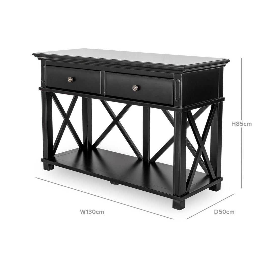 Sorrento 2 Draw Black Console - OneWorld Collection