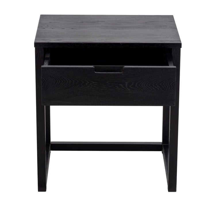 Oslo Black Oak Bedside Table - OneWorld Collection