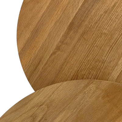 Osaka Set of 2 Natural Oak Side Tables Lacquered Finish - OneWorld Collection