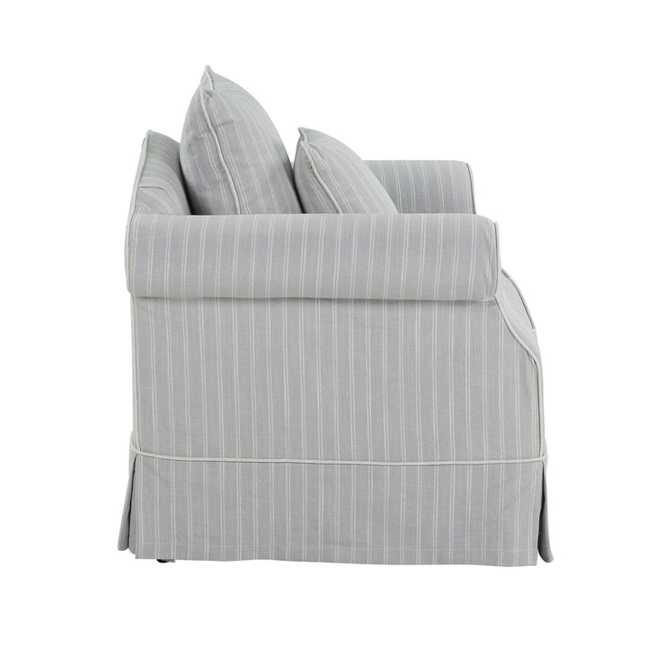 Armchair Slip Cover - Avalon Cloud Stripe - OneWorld Collection