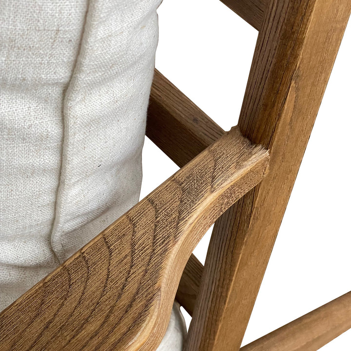 Ash Wood Chair W/Natural Cream - OneWorld Collection