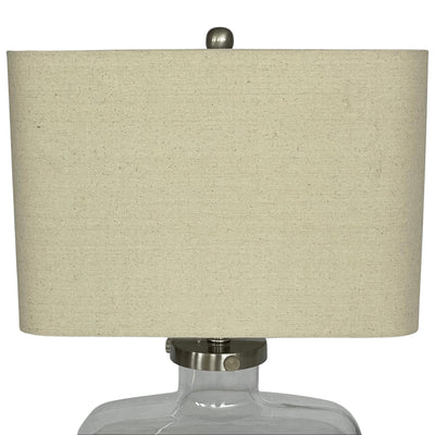 Fillable Bottle Lamp W Linen Shade - OneWorld Collection