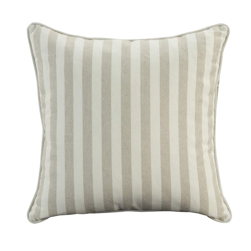 55Cm Throw Cushion Natural Wide Stripe - OneWorld Collection