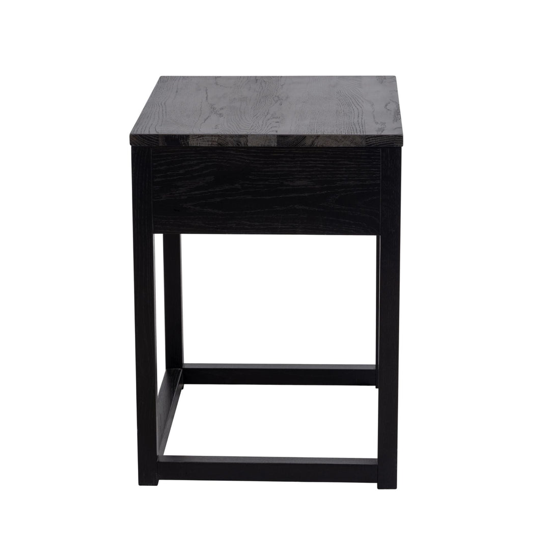 Oslo Black Oak Bedside Table - OneWorld Collection