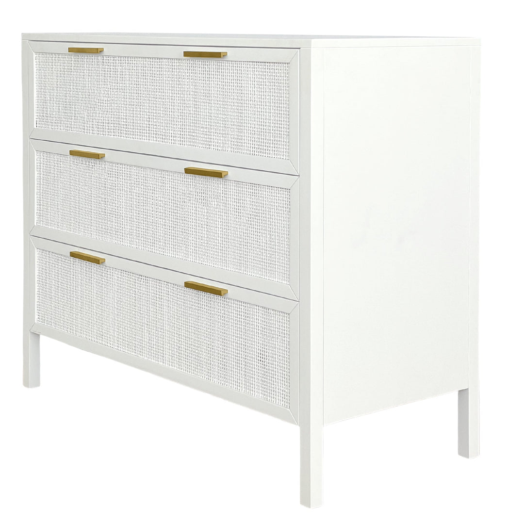 Santorini Dresser 3 Drawer White - OneWorld Collection