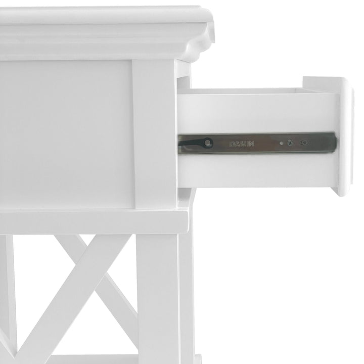 Sorrento White Bedside Table - OneWorld Collection