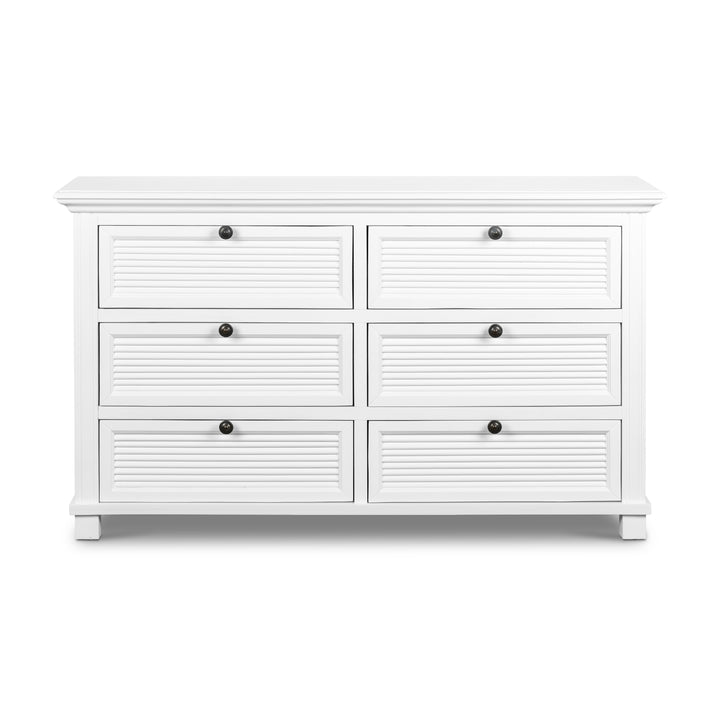 West Beach Chest of 6 Drawers White