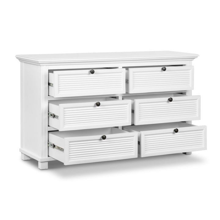 West Beach Chest of 6 Drawers White