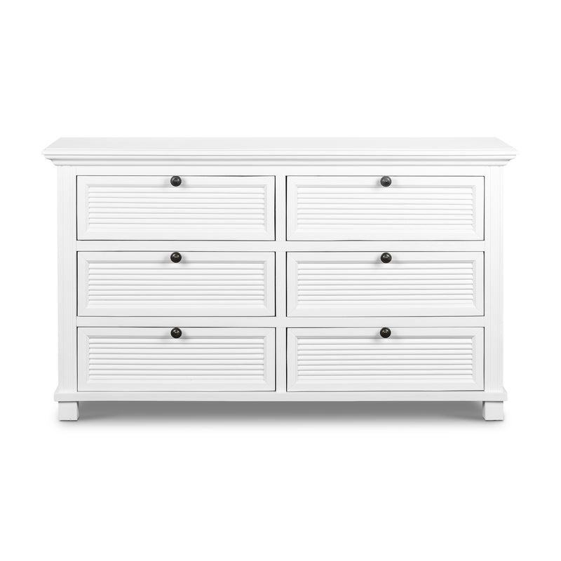 West Beach Chest of 6 Drawers White